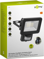 Goobay LED-buitenschijnwerper, 20 W, met bewegingsmelder met 1700 lm, neutraal wit licht (4000 K), PIR-sensor met AAN/UIT-functie en M16 wartel, geschikt voor buitengebruik (IP44) Goobay LED-buitenschijnwerper, 20 W, met bewegingsmelder met 1700 lm, neutraal wit licht (4000 K), PIR-sensor met AAN/UIT-functie en M16 wartel, geschikt voor buitengebruik (IP44)