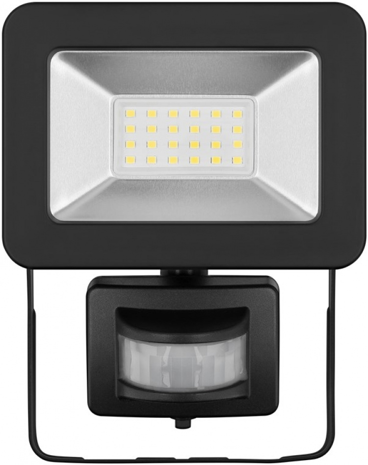 Goobay LED-buitenschijnwerper, 20 W, met bewegingsmelder met 1700 lm, neutraal wit licht (4000 K), PIR-sensor met AAN/UIT-functie en M16 wartel, geschikt voor buitengebruik (IP44) Goobay LED-buitenschijnwerper, 20 W, met bewegingsmelder met 1700 lm, neutraal wit licht (4000 K), PIR-sensor met AAN/UIT-functie en M16 wartel, geschikt voor buitengebruik (IP44)