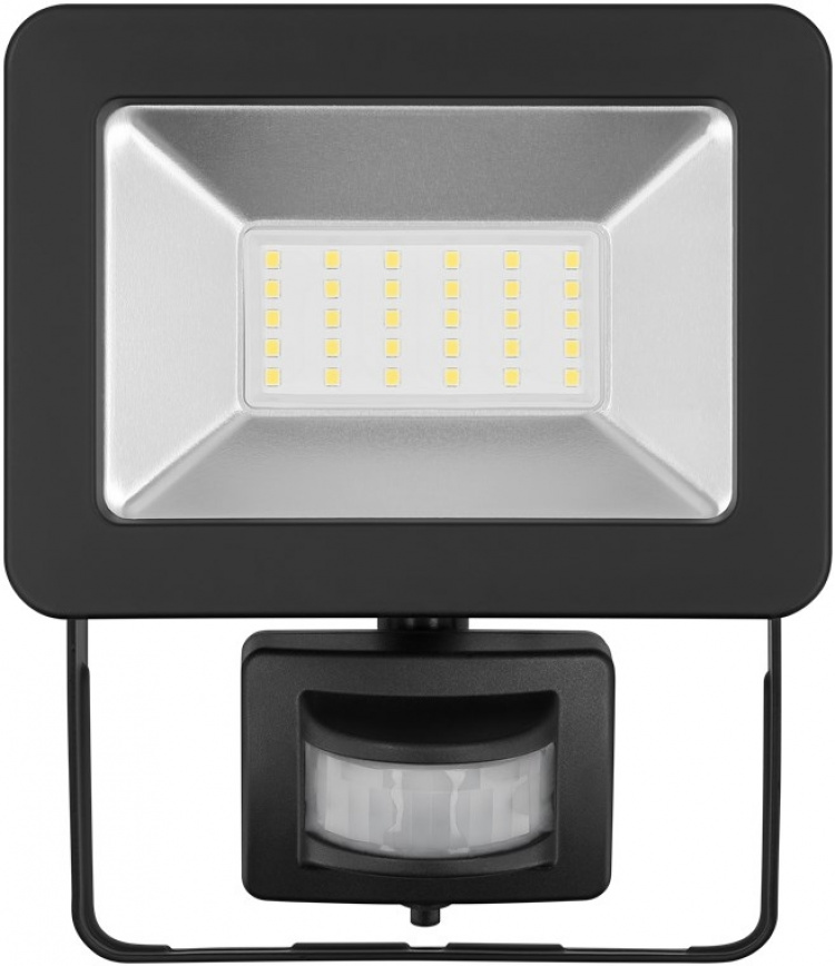 Goobay LED-buitenschijnwerper, 30 W, met bewegingsmelder met 2550 lm, neutraal wit licht (4000 K), PIR-sensor met AAN/UIT-functie en M16 wartel, geschikt voor buitengebruik (IP44) Goobay LED-buitenschijnwerper, 30 W, met bewegingsmelder met 2550 lm, neutraal wit licht (4000 K), PIR-sensor met AAN/UIT-functie en M16 wartel, geschikt voor buitengebruik (IP44)