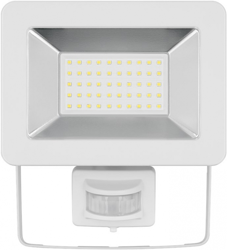 Goobay LED-buitenschijnwerper, 50 W, met bewegingsmelder met 4250 lm, neutraal wit licht (4000 K), PIR-sensor met AAN/UIT-functie en M16 wartel, geschikt voor buitengebruik (IP44)