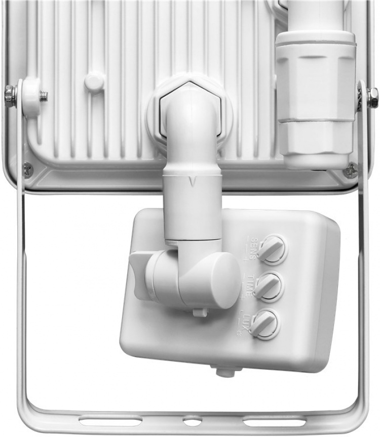 Goobay LED-buitenschijnwerper, 50 W, met bewegingsmelder met 4250 lm, neutraal wit licht (4000 K), PIR-sensor met AAN/UIT-functie en M16 wartel, geschikt voor buitengebruik (IP44)