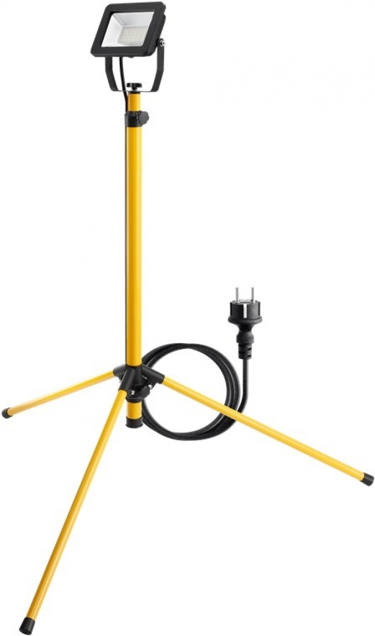 Goobay LED-bouwspot met telescoopstatief, 30 W met 2550 lm en neutraal wit licht (4000 K), geschikt voor binnen- en buitengebruik (IP65)