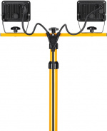 Goobay LED-bouwspot met telescoopstatief, 2x 20 W met een totaal van 3400 lm en neutraal wit licht (4000 K), geschikt voor binnen- en buitengebruik (IP65)