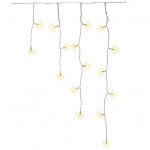 Goobay 400er LED ijsregen lichtketting met timerfunctie en 24 V buitentransformator, warmwit (3000 K), voor binnen- en buitengebruik (IP44) Goobay 400er LED ijsregen lichtketting met timerfunctie en 24 V buitentransformator, warmwit (3000 K), voor binnen- en buitengebruik (IP44)