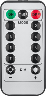 Goobay 80 LED ster gordijn met afstandsbediening, timerfunctie, 8 lichtstanden, dimmer en 31 V externe transformator, warm-wit (3000 K)