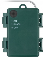 Goobay 50er LED zilver draad cluster lichtketting met 2 lichtstanden, warm-wit (3000 K), werkt op batterijen, voor gebruik binnen en buiten (IP44)