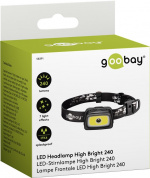 Goobay Led-hoofdlamp High Bright 240 met 240 lm en koud wit licht (6500 K), ideaal voor vrije tijd, sport, camping, vissen, jagen en bij pech onderweg