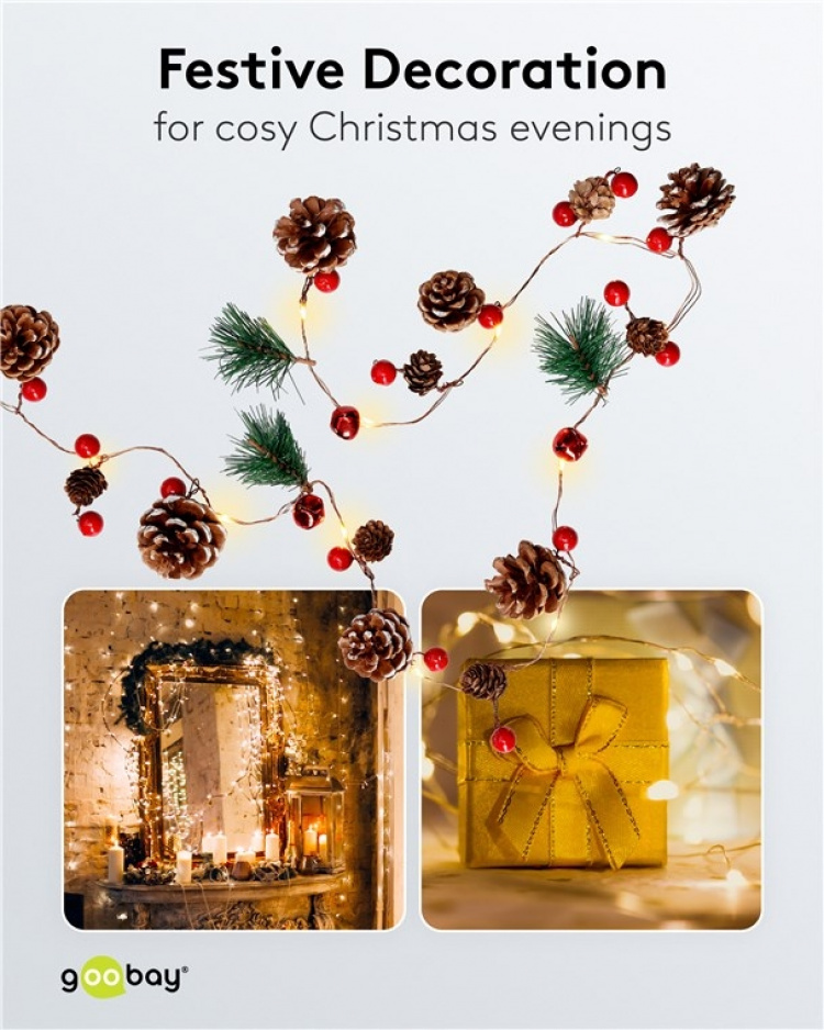 Goobay 20 LED lichtketting met zilverdraad 