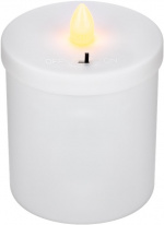 Goobay LED graflicht, rood met realistisch flikkereffect, warm wit (3000 K), werkt op batterijen (2x AA), voor binnen en buiten (IP44)