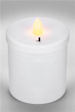 Goobay LED graflicht, rood met realistisch flikkereffect, warm wit (3000 K), werkt op batterijen (2x AA), voor binnen en buiten (IP44)