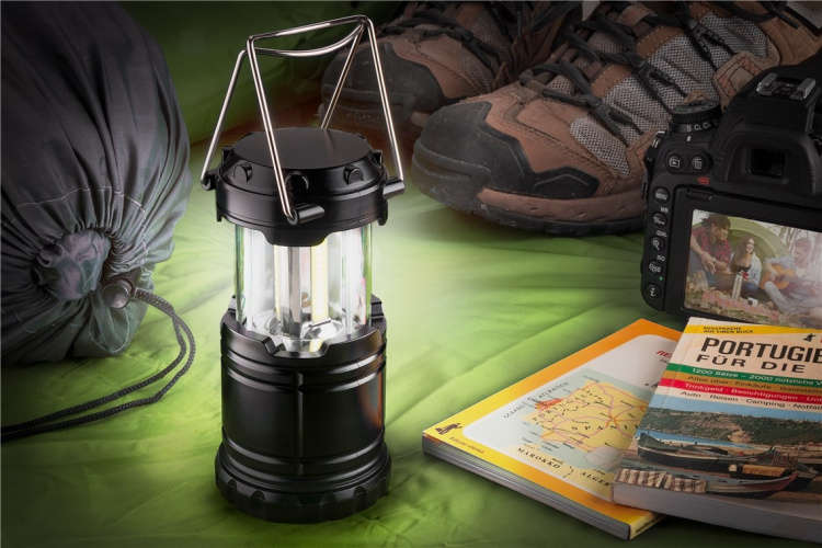 Goobay LED campinglamp High Bright 250 intrekbaar, compact ontwerp, zeer helder, koud wit (6800 K)