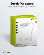 Goobay Led-loeplamp staand/klemmend, 6 W, wit 480 lm, 100 mm glazen lens, 1,75x vergroting, 3 dioptrieën