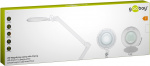 Goobay Led-loeplamp met klem, 10 W, wit 800 lm, helderheid en lichtkleur instelbaar, 127 mm glazen lens, 1,75x vergroting, 3 dioptrieën Goobay Led-loeplamp met klem, 10 W, wit 800 lm, helderheid en lichtkleur instelbaar, 127 mm glazen lens, 1,75x vergroting, 3 dioptrieën