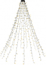 Goobay 400 LED-verlichting met ring voor de kerstboom met timer en geheugenfunctie, 8 lichtstanden, externe transformator 24 V, warm wit (3000 K), voor binnen en buiten (IP44) Goobay 400 LED-verlichting met ring voor de kerstboom met timer en geheugenfunctie, 8 lichtstanden, externe transformator 24 V, warm wit (3000 K), voor binnen en buiten (IP44)