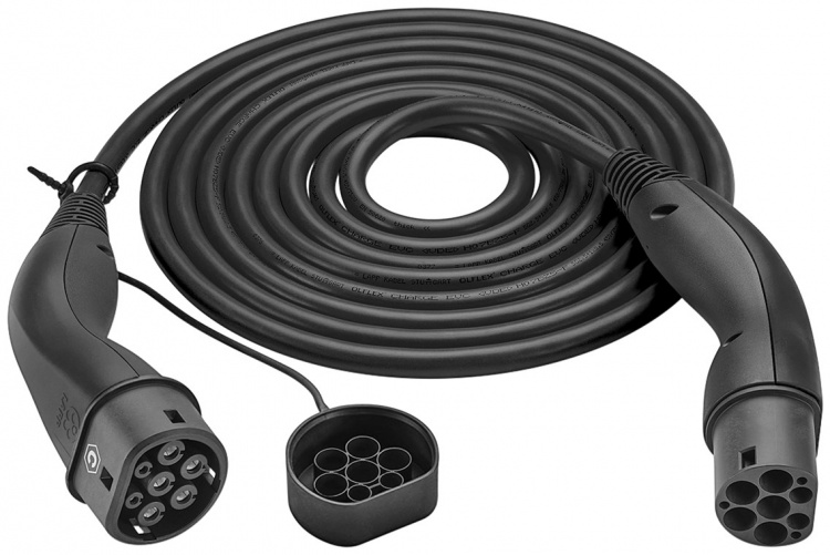 LAPP MOBILITY HELIX laadkabel Type 2, tot 11 kW, 5 m, zwart (5555935001) 20 A, 3-fasen, voor het opladen van hybride en elektrische auto\'s met Type 2-aansluiting LAPP MOBILITY HELIX laadkabel Type 2, tot 11 kW, 5 m, zwart (5555935001) 20 A, 3-fasen, voor het opladen van hybride en elektrische auto\'s met Type 2-aansluiting