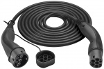 LAPP MOBILITY HELIX laadkabel Type 2, tot 7,4 kW, 5 m, zwart (5555935002) 32 A, 1-fase, voor het opladen van hybride en elektrische auto\'s met Type 2-aansluiting