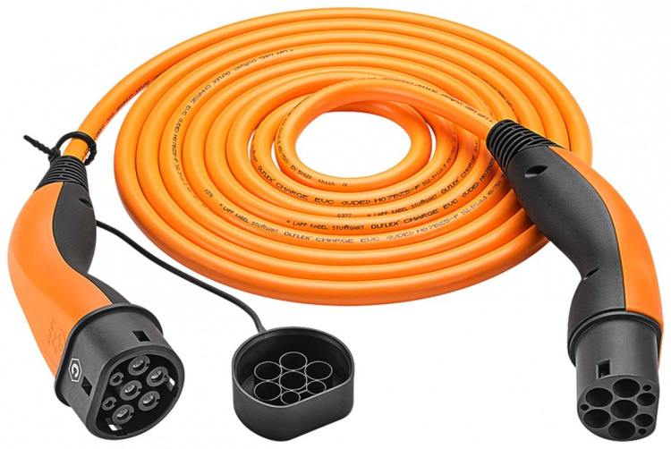 LAPP MOBILITY HELIX laadkabel Type 2, tot 11 kW, 5 m, oranje (5555935013) 20 A, 3-fasen, voor het opladen van hybride en elektrische auto\'s met Type 2-aansluiting LAPP MOBILITY HELIX laadkabel Type 2, tot 11 kW, 5 m, oranje (5555935013) 20 A, 3-fasen, voor het opladen van hybride en elektrische auto\'s met Type 2-aansluiting