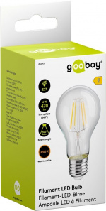 Goobay Filament led-kaarslamp, 4 W fitting E27, warm wit, niet dimbaar Goobay Filament led-kaarslamp, 4 W fitting E27, warm wit, niet dimbaar