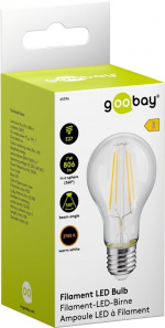 Goobay Filament led-kaarslamp, 7 W fitting E27, warm wit, niet dimbaar Goobay Filament led-kaarslamp, 7 W fitting E27, warm wit, niet dimbaar