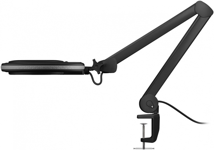 Goobay Led-loeplamp met klem, 8 W, zwart 650 lm, 127 mm kristalglas lens, 1,75x vergroting, 3 dioptrieën Goobay Led-loeplamp met klem, 8 W, zwart 650 lm, 127 mm kristalglas lens, 1,75x vergroting, 3 dioptrieën