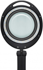 Goobay LED-loeplamp staand, 6 W, zwart 80-450 lm, dimbaar, 100 mm glazen lens, 1,75x vergroting, 3 dioptrieën