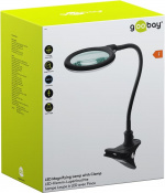 Goobay Led-loeplamp met klem, 6 W, zwart 480 lm, 100 mm glazen lens, 1,75x vergroting, 3 dioptrieën Goobay Led-loeplamp met klem, 6 W, zwart 480 lm, 100 mm glazen lens, 1,75x vergroting, 3 dioptrieën