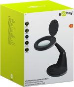 Goobay LED-loeplamp staand, 6 W, zwart 450 lm, 100 mm glazen lens, 1,75x vergroting, 3 dioptrieën Goobay LED-loeplamp staand, 6 W, zwart 450 lm, 100 mm glazen lens, 1,75x vergroting, 3 dioptrieën