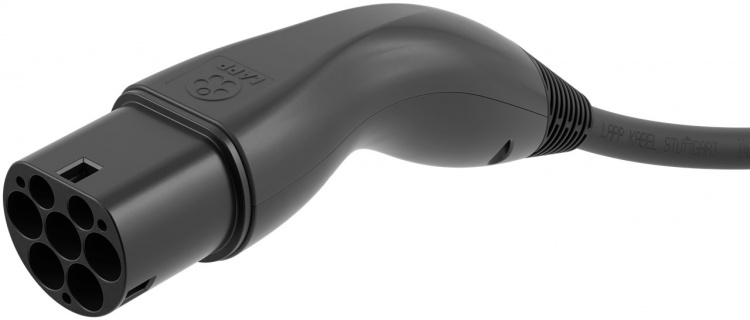 LAPP MOBILITY Laadkabel Type 2, tot 22 kW, 3 m, zwart () 32 A, 3-fasen, voor het opladen van hybride en elektrische auto\'s met Type 2-aansluiting
