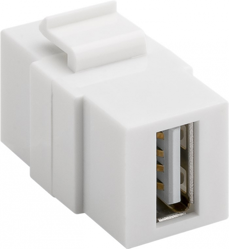 Goobay Keystone-module USB 17,2 mm breedte, 2 x USB 2.0-bus (type A)