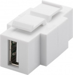 Goobay Keystone-module USB, kan aan beide zijden worden ingebouwd 16,9 mm breedte, USB 2.0-bus (type A)