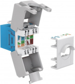 Goobay Keystone modul RJ45 CAT 6A, UTP 16,5 mm breedte, krokodillenklemmenstrook voor montage zonder gereedschap op IDC