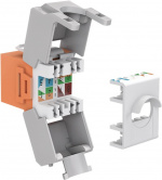 Goobay Keystone modul RJ45 CAT 6A, UTP 16,5 mm breedte, krokodillenklemmenstrook voor montage zonder gereedschap op IDC