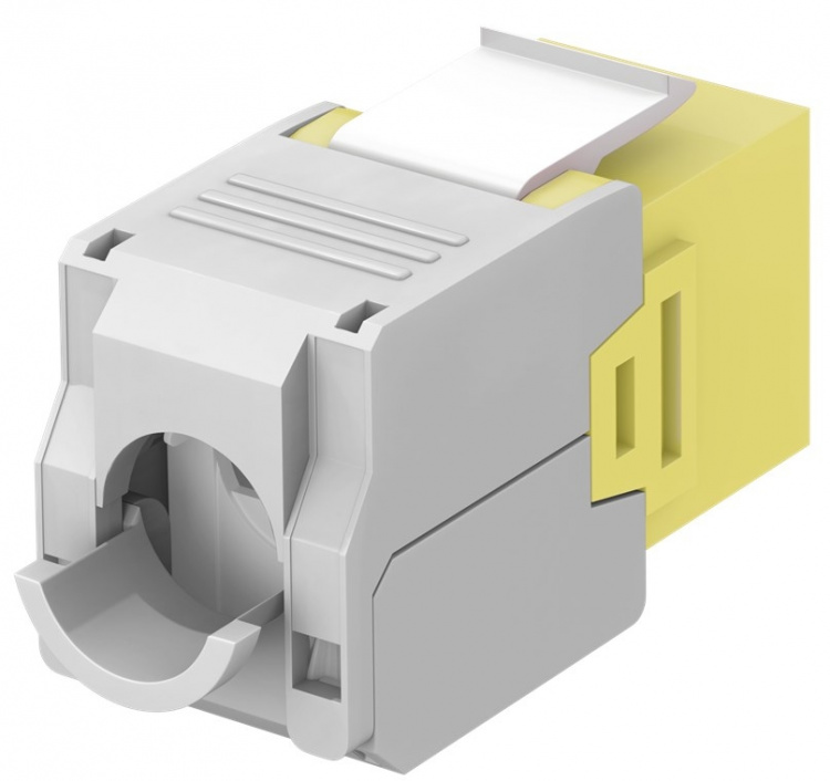 Goobay Keystone modul RJ45 CAT 6A, UTP 16,5 mm breedte, krokodillenklemmenstrook voor montage zonder gereedschap op IDC