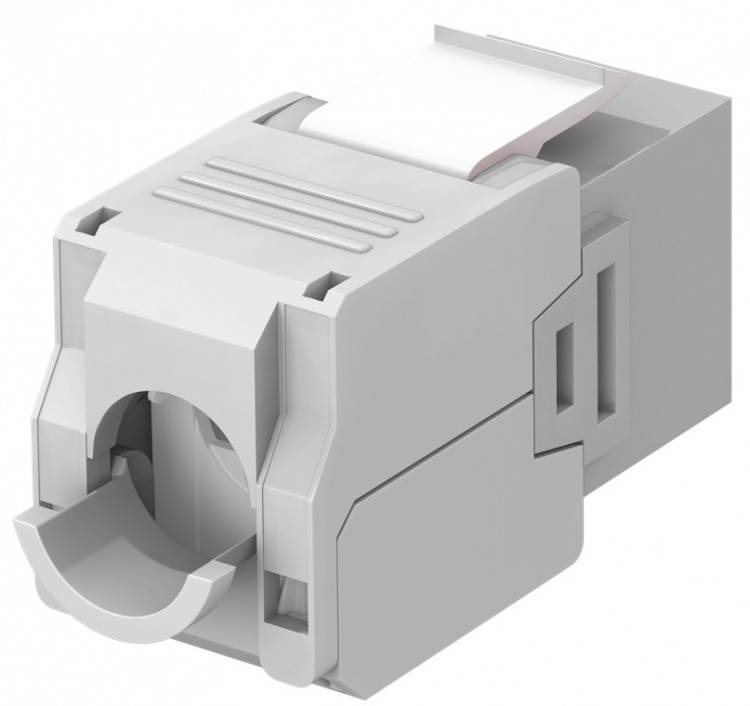 Goobay Keystone modul RJ45 CAT 6A, UTP 16,5 mm breedte, krokodillenklemmenstrook voor montage zonder gereedschap op IDC