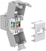 Goobay Keystone modul RJ45 CAT 6A, UTP 16,5 mm breedte, krokodillenklemmenstrook voor montage zonder gereedschap op IDC