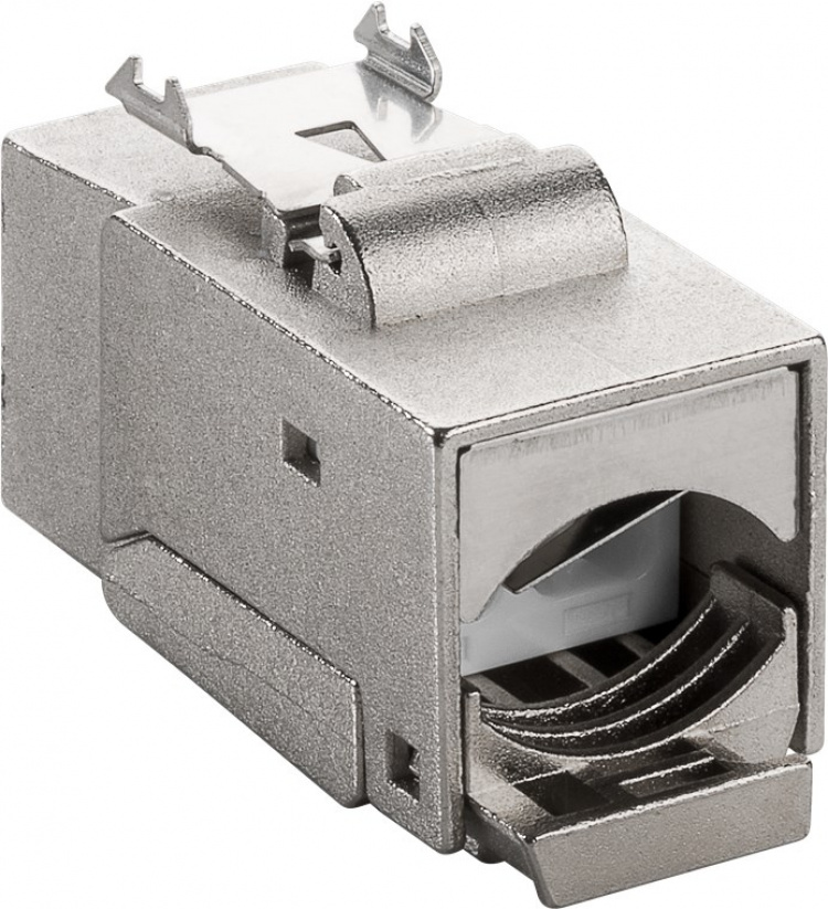 Goobay Keystone modul RJ45 CAT 6, STP, 250 MHz 17,0 mm breed, krokodil-type, klemmenstrook voor montage zonder gereedschap op IDC, snap-in systeem Goobay Keystone modul RJ45 CAT 6, STP, 250 MHz 17,0 mm breed, krokodil-type, klemmenstrook voor montage zonder gereedschap op IDC, snap-in systeem