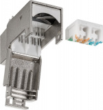 Goobay Keystone modul RJ45 CAT 6, STP, 250 MHz 17,0 mm breed, krokodil-type, klemmenstrook voor montage zonder gereedschap op IDC, snap-in systeem Goobay Keystone modul RJ45 CAT 6, STP, 250 MHz 17,0 mm breed, krokodil-type, klemmenstrook voor montage zonder gereedschap op IDC, snap-in systeem