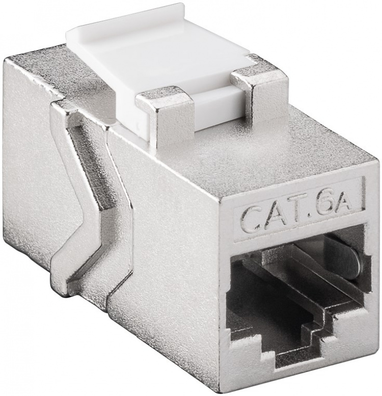 Goobay Keystone modul RJ45 koppeling CAT 6A, STP 14,7 mm breed, 2 x RJ45-bus (8P8C)