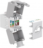 Goobay Keystone modul RJ45 CAT 6A, UTP 16,5 mm breedte, krokodillenklemmenstrook voor montage zonder gereedschap op IDC