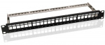 Goobay 19 inch (48,3 cm) Keystone patchpanel (1 U) incl. 24x CAT-6-modules (UTP)