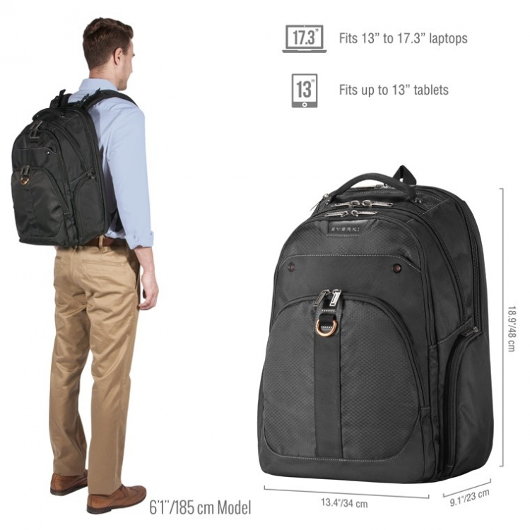everki Atlas (EKP121) Laptop rugzak met verstelbare compartiment voor machines 13-inch tot 17,3 inch everki Atlas (EKP121) Laptop rugzak met verstelbare compartiment voor machines 13-inch tot 17,3 inch