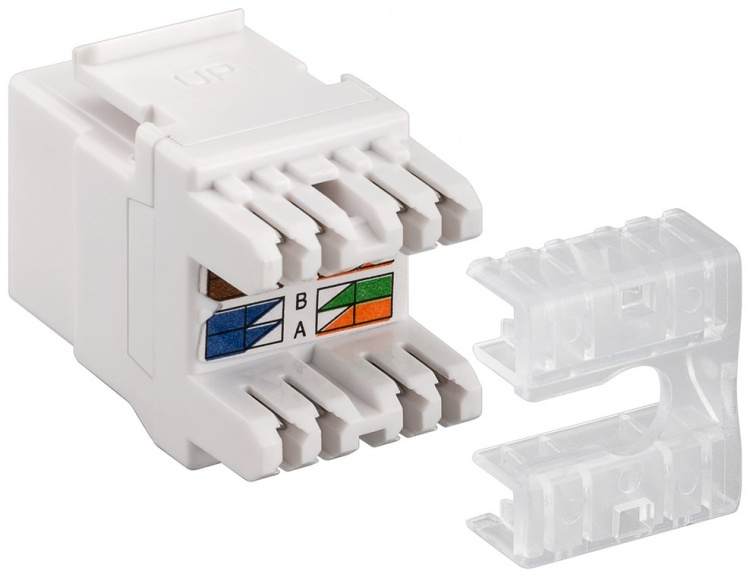 Goobay Keystone modul RJ45 CAT 6, UTP, 250 MHz 16,7 mm breed, RJ45-bus (8P8C).