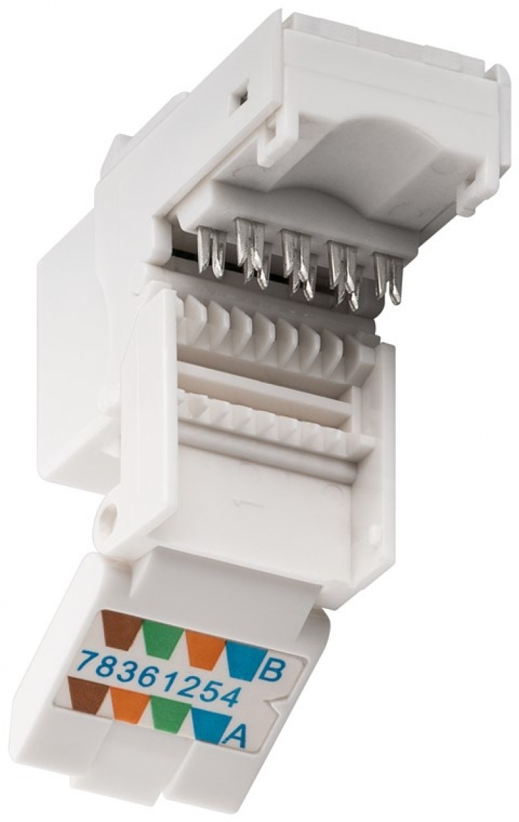 Goobay Keystone modul RJ45 CAT 6, UTP, 250 MHz 16,2 mm breed, Klemmenstrook voor IDC-montage (zonder gereedschap), snap-in systeem Goobay Keystone modul RJ45 CAT 6, UTP, 250 MHz 16,2 mm breed, Klemmenstrook voor IDC-montage (zonder gereedschap), snap-in systeem