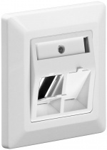 Goobay Keystone netwerkaansluiting met 2x RJ45 aansluiting voor 2x RJ45 snap-in modules