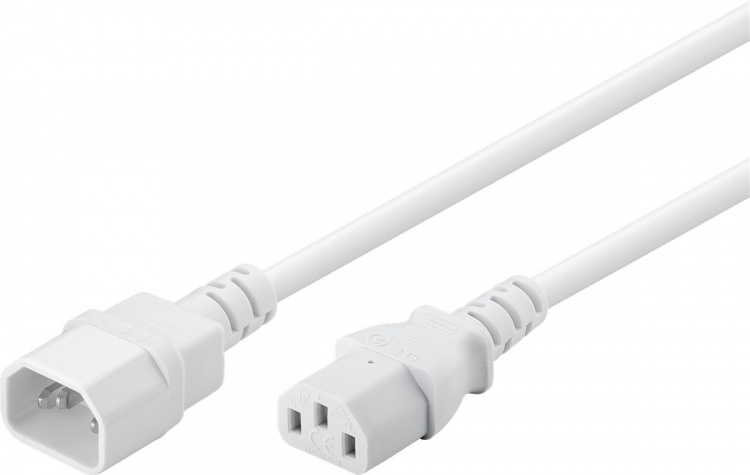 Goobay Koud apparaat verlenging, 1 m, wit Toestelstop C14 (aansluiting koud toestel) > Toestelcontact C13 (aansluiting koud toestel) Goobay Koud apparaat verlenging, 1 m, wit Toestelstop C14 (aansluiting koud toestel) > Toestelcontact C13 (aansluiting koud toestel)
