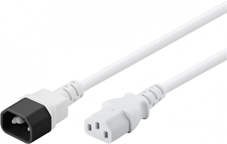 Goobay Koud apparaat verlenging, 1 m, wit Toestelstop C14 (aansluiting koud toestel) > Toestelcontact C13 (aansluiting koud toestel) Goobay Koud apparaat verlenging, 1 m, wit Toestelstop C14 (aansluiting koud toestel) > Toestelcontact C13 (aansluiting koud toestel)