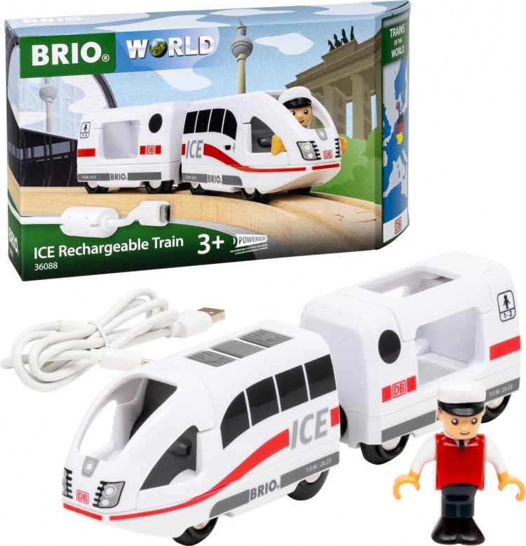 BRIO 36088 - Trains of the World ICE laddningsbart tåg
