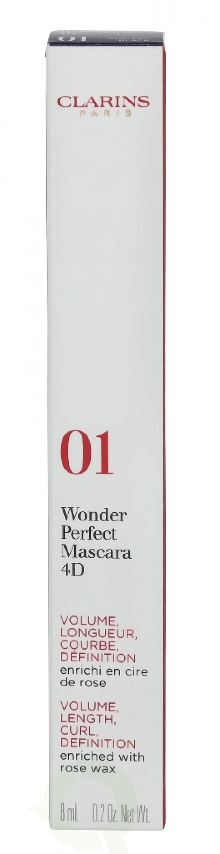 Clarins Wonder Perfect 4D Mascara 8 ml #01 Perfect Black