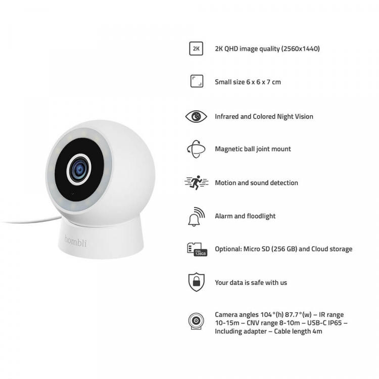 HOMBLI Smart Outdoor Cam White HOMBLI Smart Outdoor Cam White