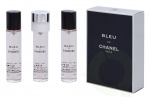 Chanel Bleu De Chanel Pour Homme Giftset 60 ml, 3x Edt Spray Refill 20ml - Twist and Spray - Travel Sprays